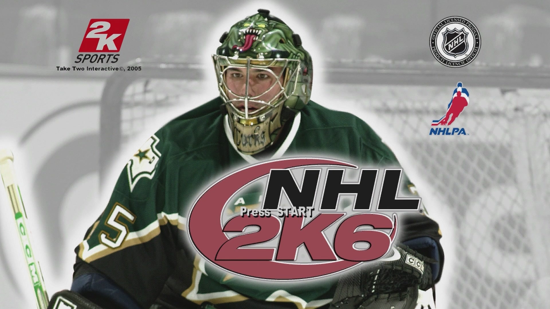 NHL 2K6 title screen for Xbox 360